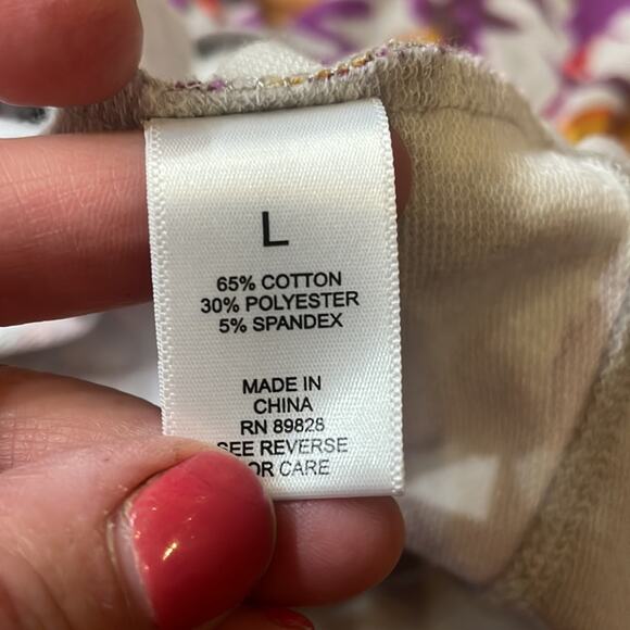 Logo by Lori Goldstein lounge multi print and color full zip jacket size XL - Picture 7 of 7